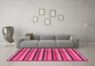 Machine Washable Abstract Pink Modern Rug in a Living Room, wshabs246pnk