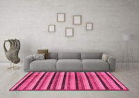 Machine Washable Abstract Pink Modern Rug, wshabs246pnk