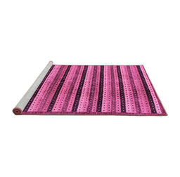 Sideview of Machine Washable Abstract Purple Modern Area Rugs, wshabs246pur