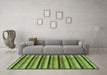 Machine Washable Abstract Turquoise Modern Area Rugs in a Living Room,, wshabs246turq