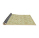 Sideview of Abstract Brown Gold Oriental Rug, abs2470