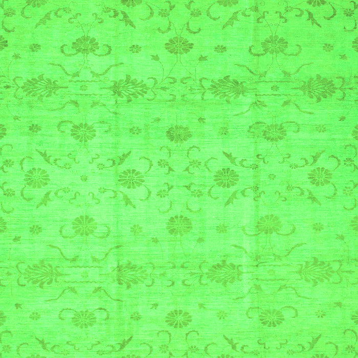 Square Machine Washable Oriental Green Traditional Area Rugs, wshabs2470grn