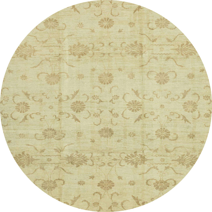 Round Machine Washable Abstract Brown Gold Rug, wshabs2470