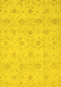 Oriental Yellow Traditional Rug, abs2470yw