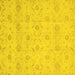 Square Oriental Yellow Traditional Rug, abs2470yw