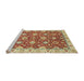 Sideview of Machine Washable Abstract Red Rug, wshabs2471