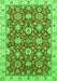 Machine Washable Oriental Green Traditional Area Rugs, wshabs2471grn