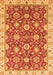 Machine Washable Oriental Orange Traditional Area Rugs, wshabs2471org