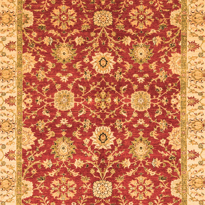 Machine Washable Oriental Orange Traditional Area Rugs, wshabs2471org
