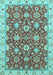 Machine Washable Oriental Light Blue Traditional Rug, wshabs2471lblu