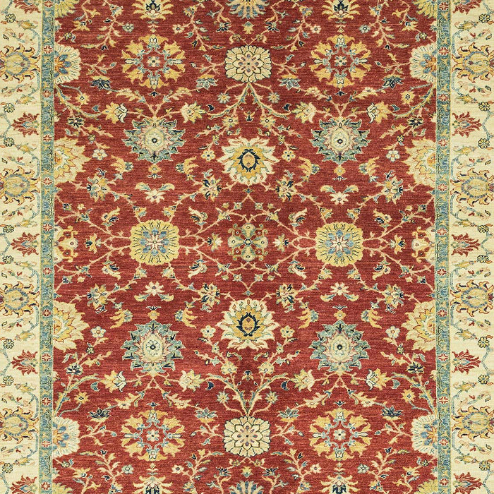 Machine Washable Abstract Red Rug, wshabs2471