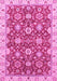 Machine Washable Oriental Pink Traditional Rug, wshabs2471pnk