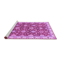 Sideview of Machine Washable Oriental Purple Traditional Area Rugs, wshabs2471pur