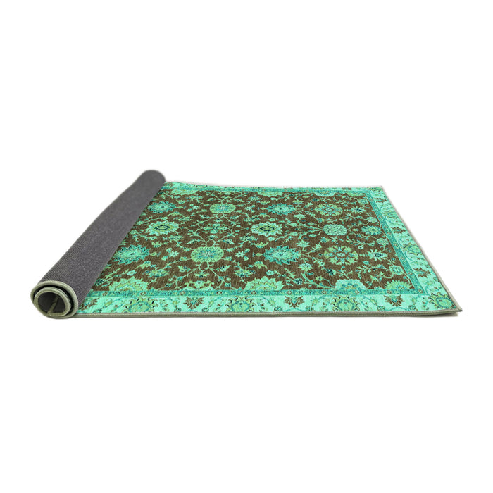 Sideview of Oriental Turquoise Traditional Rug, abs2471turq