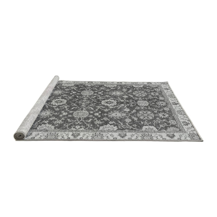 Sideview of Machine Washable Oriental Gray Traditional Rug, wshabs2471gry