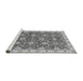 Sideview of Machine Washable Oriental Gray Traditional Rug, wshabs2471gry