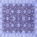 Square Oriental Blue Traditional Rug, abs2471blu