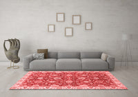 Machine Washable Oriental Red Traditional Rug, wshabs2471red