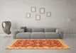 Machine Washable Oriental Orange Traditional Area Rugs in a Living Room, wshabs2471org