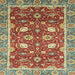 Square Abstract Red Oriental Rug, abs2472