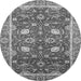 Round Oriental Gray Traditional Rug, abs2472gry