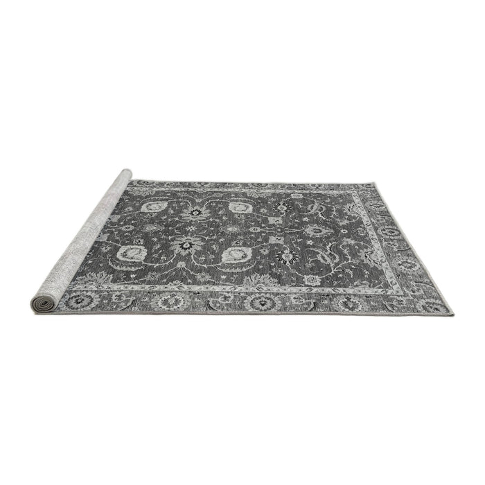 Sideview of Machine Washable Oriental Gray Traditional Rug, wshabs2472gry