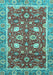 Machine Washable Oriental Light Blue Traditional Rug, wshabs2472lblu