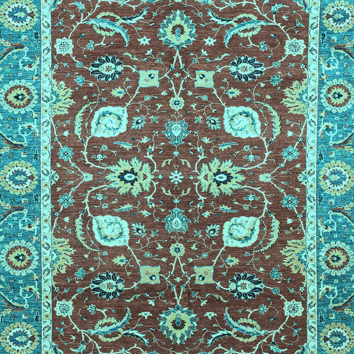 Machine Washable Oriental Light Blue Traditional Rug, wshabs2472lblu