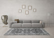 Machine Washable Oriental Gray Traditional Rug in a Living Room,, wshabs2472gry