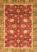 Machine Washable Oriental Orange Traditional Area Rugs, wshabs2472org