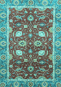 Oriental Light Blue Traditional Rug, abs2472lblu