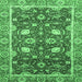 Square Oriental Emerald Green Traditional Rug, abs2472emgrn