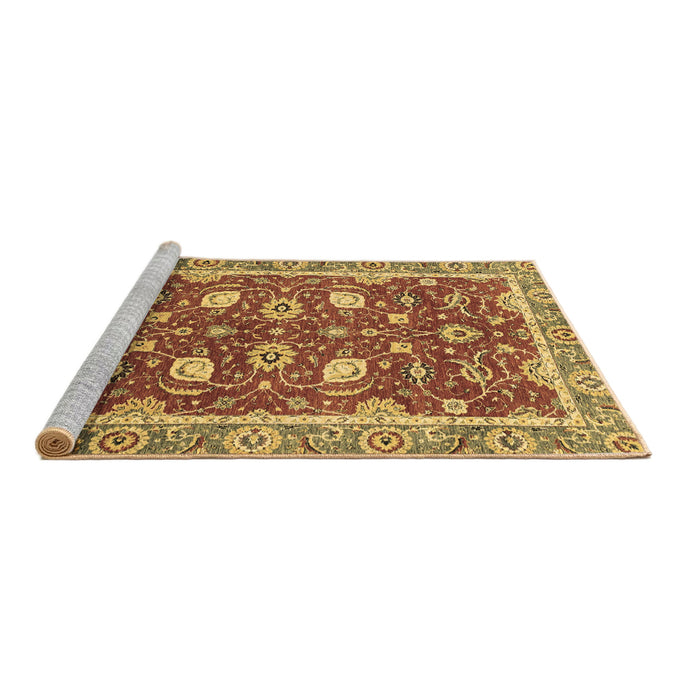Sideview of Machine Washable Oriental Brown Traditional Rug, wshabs2472brn