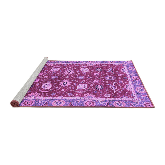 Sideview of Machine Washable Oriental Purple Traditional Area Rugs, wshabs2472pur