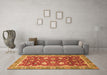 Machine Washable Oriental Orange Traditional Area Rugs in a Living Room, wshabs2472org