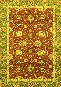 Oriental Yellow Traditional Rug, abs2472yw