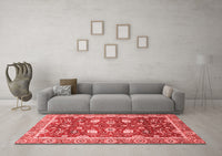 Machine Washable Oriental Red Traditional Rug, wshabs2472red