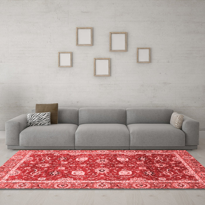 Traditional Red Washable Rugs