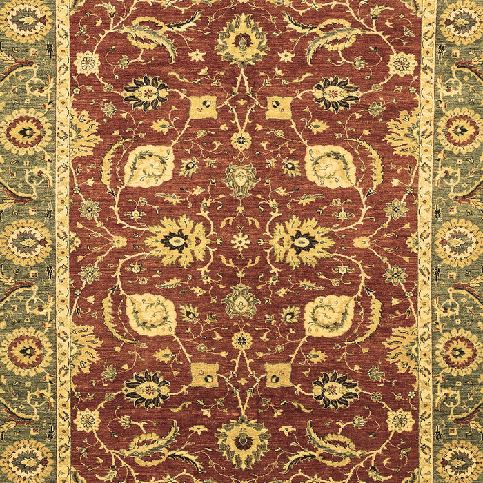 Machine Washable Oriental Brown Traditional Rug, wshabs2472brn
