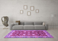 Machine Washable Oriental Purple Traditional Rug, wshabs2472pur