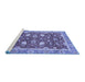 Sideview of Machine Washable Oriental Blue Traditional Rug, wshabs2472blu