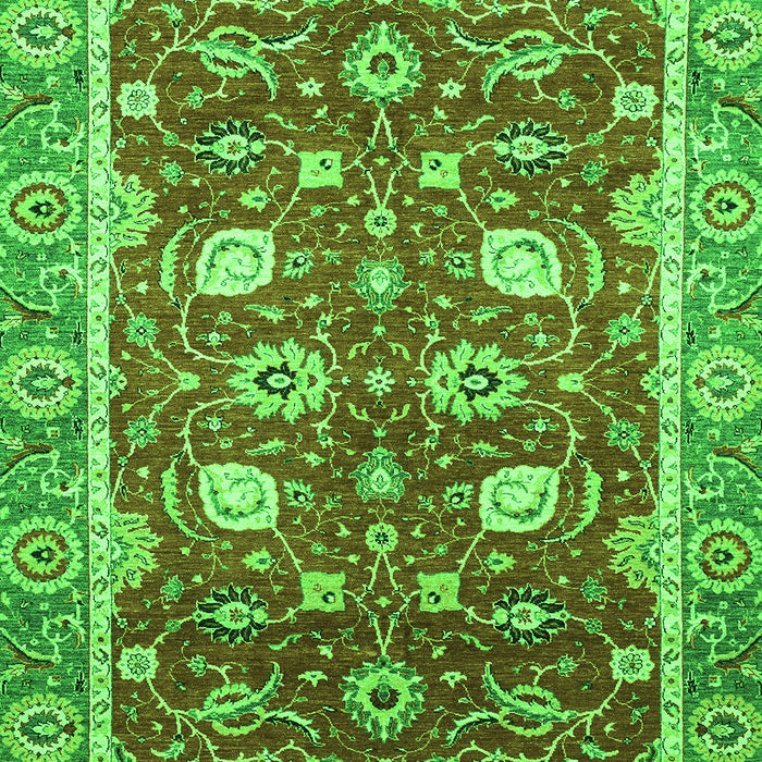 Machine Washable Oriental Green Traditional Area Rugs, wshabs2472grn