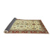 Sideview of Abstract Brown Gold Oriental Rug, abs2473