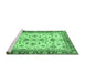 Sideview of Machine Washable Oriental Emerald Green Traditional Area Rugs, wshabs2473emgrn