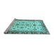 Sideview of Machine Washable Oriental Light Blue Traditional Rug, wshabs2473lblu