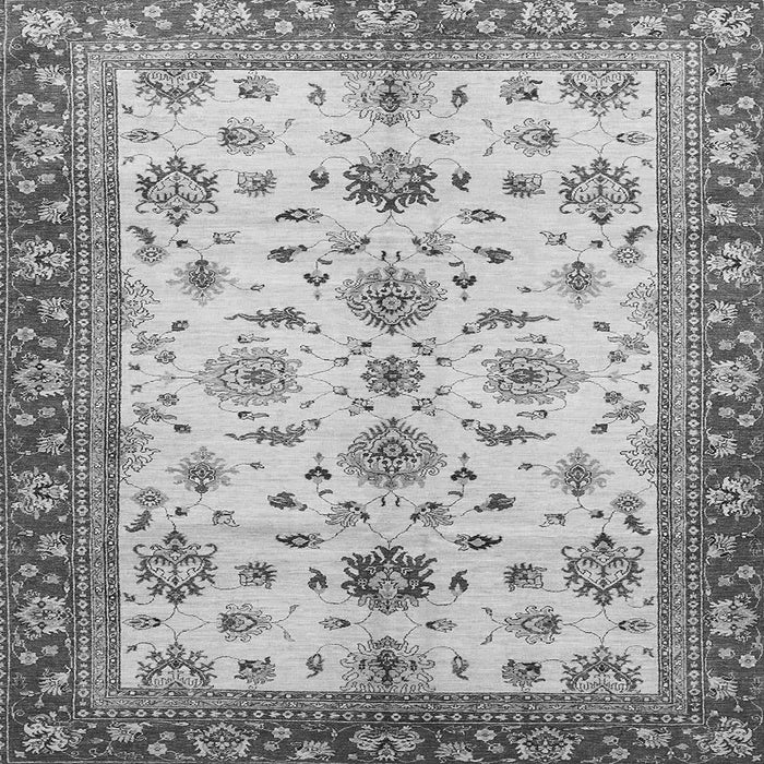 Square Oriental Gray Traditional Rug, abs2473gry
