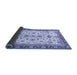 Sideview of Oriental Blue Traditional Rug, abs2473blu