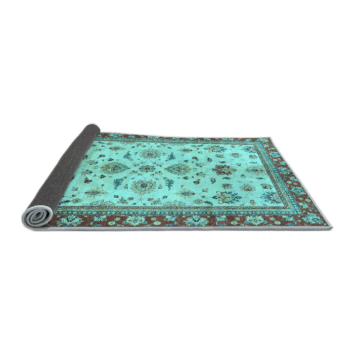 Sideview of Oriental Light Blue Traditional Rug, abs2473lblu