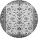 Round Oriental Gray Traditional Rug, abs2473gry