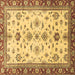 Square Oriental Brown Traditional Rug, abs2473brn